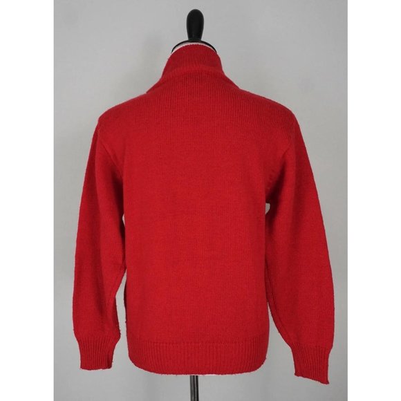 Vintage Crystal Sportswear Red White Bear Winter Angora Blend Sweater Size M - Picture 3 of 4